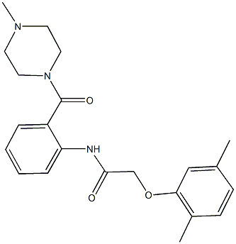 2-(2,5-dimethylphenoxy)-N-{2-[(4-methyl-1-piperazinyl)carbonyl]phenyl}acetamide Struktur