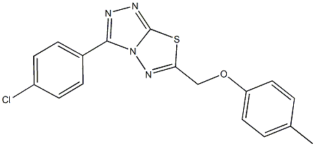 [3-(4-chlorophenyl)[1,2,4]triazolo[3,4-b][1,3,4]thiadiazol-6-yl]methyl 4-methylphenyl ether Struktur