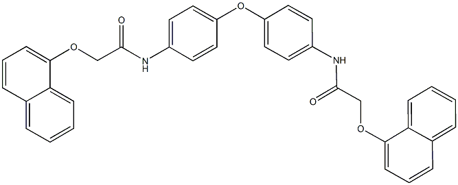 2-(1-naphthyloxy)-N-[4-(4-{[(1-naphthyloxy)acetyl]amino}phenoxy)phenyl]acetamide Struktur