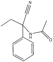 N-(1-cyano-1-phenylpropyl)acetamide Struktur