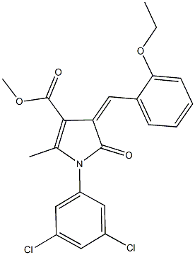 methyl 1-(3,5-dichlorophenyl)-4-(2-ethoxybenzylidene)-2-methyl-5-oxo-4,5-dihydro-1H-pyrrole-3-carboxylate Struktur