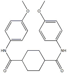 N~1~,N~4~-bis(4-methoxyphenyl)-1,4-cyclohexanedicarboxamide Struktur