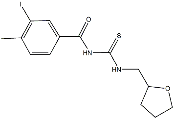 N-(3-iodo-4-methylbenzoyl)-N'-(tetrahydro-2-furanylmethyl)thiourea Struktur