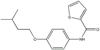 N-[4-(isopentyloxy)phenyl]-2-thiophenecarboxamide Struktur