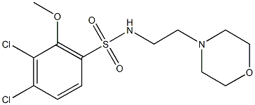 3,4-dichloro-2-methoxy-N-[2-(4-morpholinyl)ethyl]benzenesulfonamide Struktur