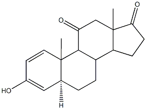 3-hydroxyandrosta-1,3-diene-11,17-dione Struktur