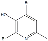 2,4-dibromo-6-methyl-3-pyridinol Struktur