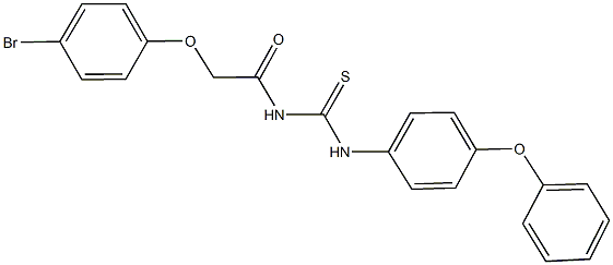 N-[(4-bromophenoxy)acetyl]-N'-(4-phenoxyphenyl)thiourea Struktur