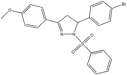 4-[5-(4-bromophenyl)-1-(phenylsulfonyl)-4,5-dihydro-1H-pyrazol-3-yl]phenyl methyl ether Struktur