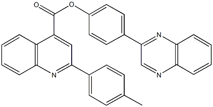 4-(2-quinoxalinyl)phenyl 2-(4-methylphenyl)-4-quinolinecarboxylate Struktur