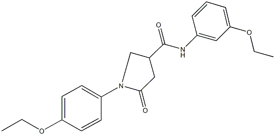 N-(3-ethoxyphenyl)-1-(4-ethoxyphenyl)-5-oxo-3-pyrrolidinecarboxamide Struktur