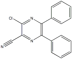 3-chloro-5,6-diphenyl-2-pyrazinecarbonitrile Struktur