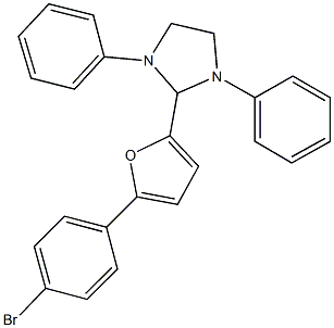 2-[5-(4-bromophenyl)-2-furyl]-1,3-diphenylimidazolidine Struktur