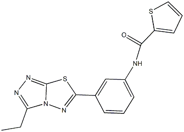 N-[3-(3-ethyl[1,2,4]triazolo[3,4-b][1,3,4]thiadiazol-6-yl)phenyl]-2-thiophenecarboxamide Struktur