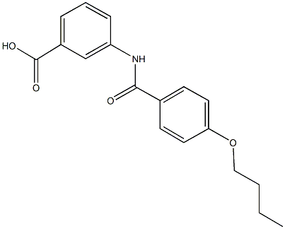 3-[(4-butoxybenzoyl)amino]benzoic acid Struktur