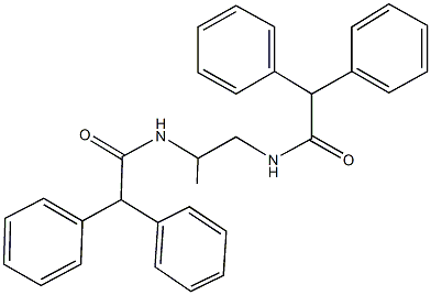 N-{2-[(diphenylacetyl)amino]-1-methylethyl}-2,2-diphenylacetamide Struktur