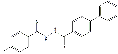 N'-(4-fluorobenzoyl)[1,1'-biphenyl]-4-carbohydrazide Struktur