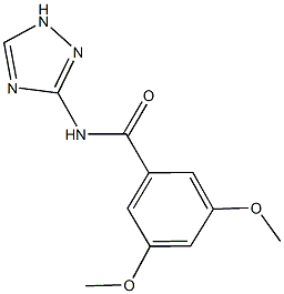 3,5-dimethoxy-N-(1H-1,2,4-triazol-3-yl)benzamide Struktur