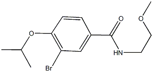 3-bromo-4-isopropoxy-N-(2-methoxyethyl)benzamide Struktur