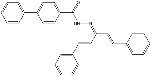 N'-[3-phenyl-1-(2-phenylvinyl)-2-propenylidene][1,1'-biphenyl]-4-carbohydrazide Struktur