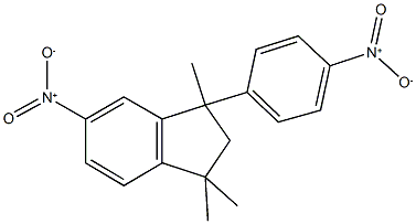 1,1,3-trimethyl-5-nitro-3-(4-nitrophenyl)indane Struktur