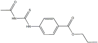 propyl 4-{[(acetylamino)carbothioyl]amino}benzoate Struktur