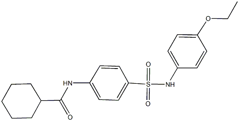 N-{4-[(4-ethoxyanilino)sulfonyl]phenyl}cyclohexanecarboxamide Struktur