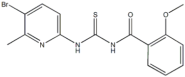 N-(5-bromo-6-methyl-2-pyridinyl)-N'-(2-methoxybenzoyl)thiourea Struktur