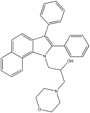 1-(2,3-diphenyl-1H-benzo[g]indol-1-yl)-3-(4-morpholinyl)-2-propanol Struktur