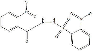 2-nitro-N'-{2-nitrobenzoyl}benzenesulfonohydrazide Struktur