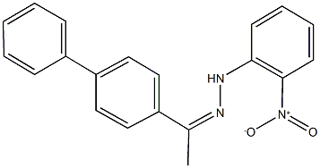 1-[1,1'-biphenyl]-4-ylethanone {2-nitrophenyl}hydrazone Struktur