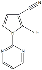 5-amino-1-(2-pyrimidinyl)-1H-pyrazole-4-carbonitrile Struktur