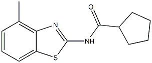 N-(4-methyl-1,3-benzothiazol-2-yl)cyclopentanecarboxamide Struktur