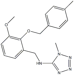 N-{3-methoxy-2-[(4-methylbenzyl)oxy]benzyl}-N-(1-methyl-1H-tetraazol-5-yl)amine Struktur