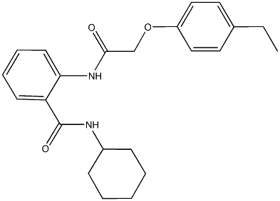 N-cyclohexyl-2-{[(4-ethylphenoxy)acetyl]amino}benzamide Struktur