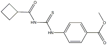 methyl 4-({[(cyclobutylcarbonyl)amino]carbothioyl}amino)benzoate Struktur