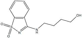 4-[(1,1-dioxido-1,2-benzisothiazol-3-yl)amino]-1-butanol Struktur