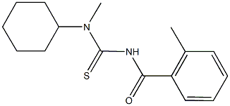 N-cyclohexyl-N-methyl-N'-(2-methylbenzoyl)thiourea Struktur