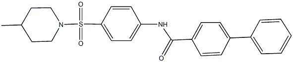 N-{4-[(4-methylpiperidin-1-yl)sulfonyl]phenyl}[1,1'-biphenyl]-4-carboxamide Struktur