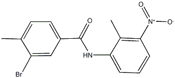 3-bromo-N-{3-nitro-2-methylphenyl}-4-methylbenzamide Struktur