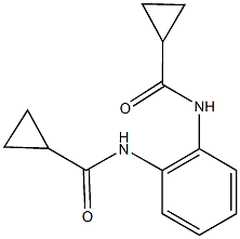 N-{2-[(cyclopropylcarbonyl)amino]phenyl}cyclopropanecarboxamide Struktur