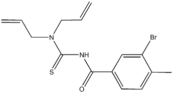 N,N-diallyl-N'-(3-bromo-4-methylbenzoyl)thiourea Struktur