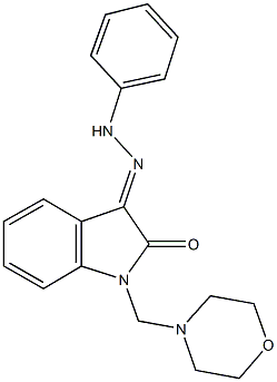 1-(4-morpholinylmethyl)-1H-indole-2,3-dione 3-(phenylhydrazone) Struktur