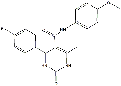 4-(4-bromophenyl)-N-(4-methoxyphenyl)-6-methyl-2-oxo-1,2,3,4-tetrahydro-5-pyrimidinecarboxamide Struktur