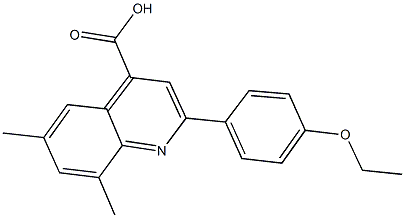 2-(4-ethoxyphenyl)-6,8-dimethyl-4-quinolinecarboxylic acid Struktur