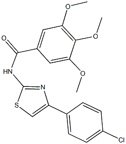 N-[4-(4-chlorophenyl)-1,3-thiazol-2-yl]-3,4,5-trimethoxybenzamide Struktur