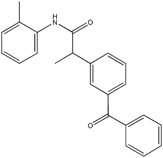 2-(3-benzoylphenyl)-N-(2-methylphenyl)propanamide Struktur