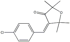 4-(4-chlorobenzylidene)-2,2,5,5-tetramethyldihydro-3(2H)-furanone Struktur