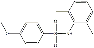 N-(2,6-dimethylphenyl)-4-(methyloxy)benzenesulfonamide Struktur