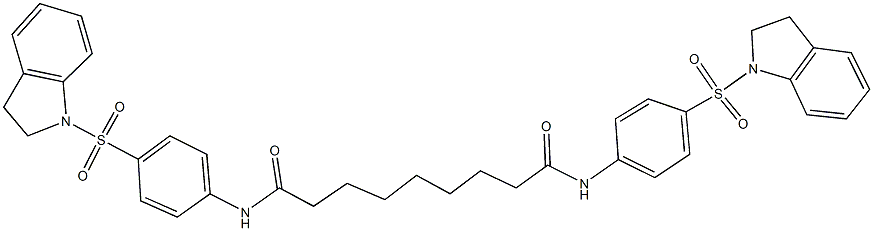 N~1~,N~9~-bis[4-(2,3-dihydro-1H-indol-1-ylsulfonyl)phenyl]nonanediamide Struktur